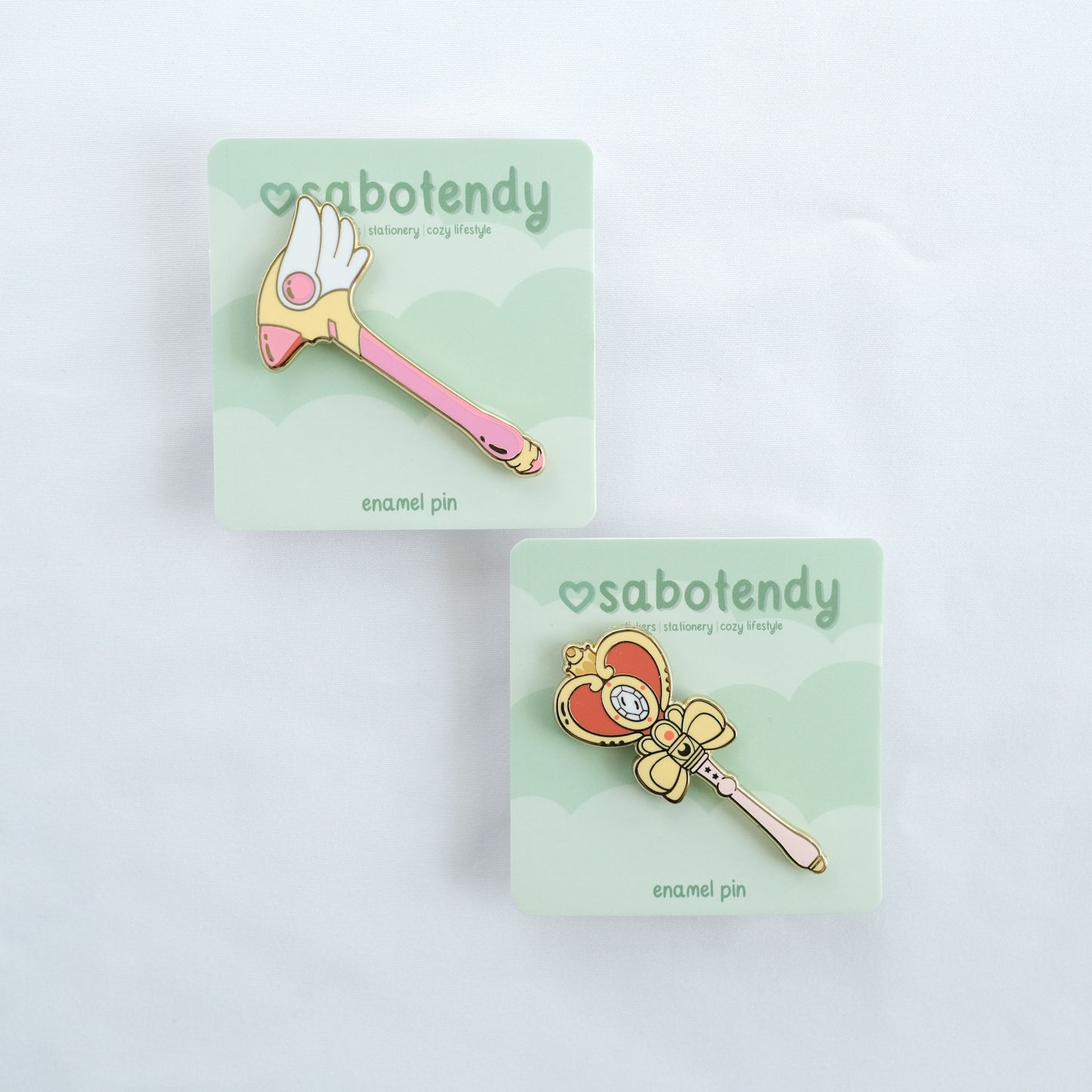 magical girl weapons enamel pin
