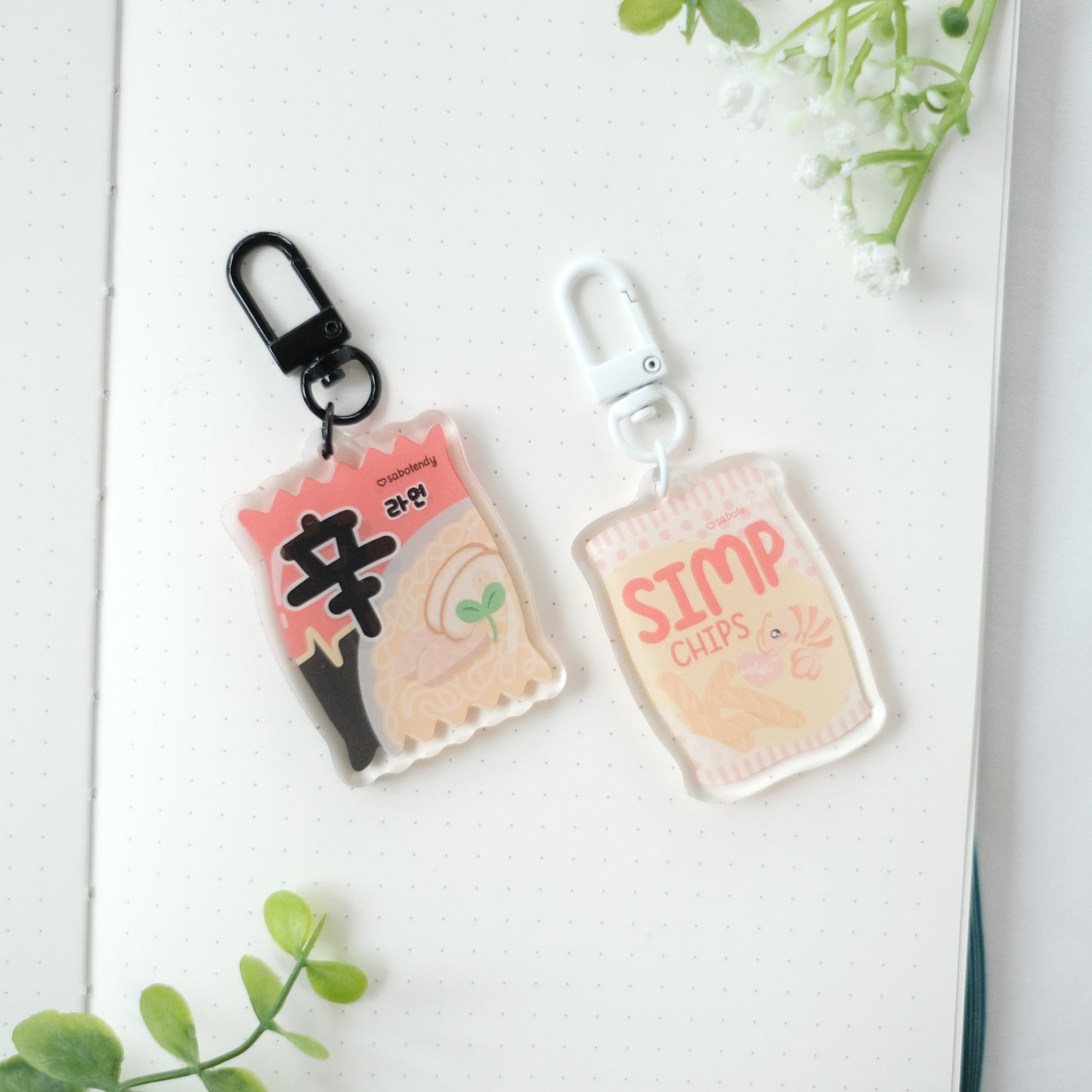 ramen bag keychain