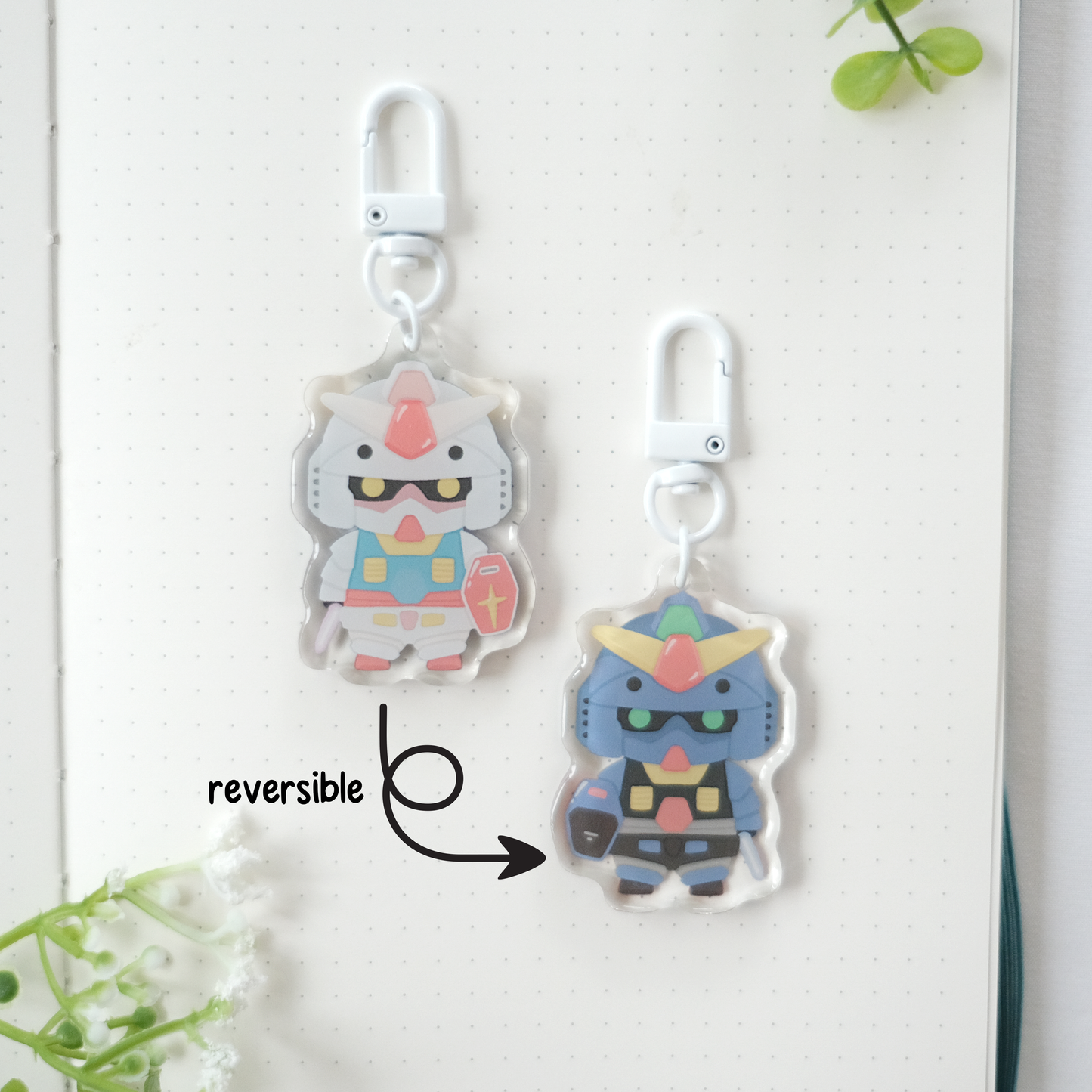 chibi mecha keychain