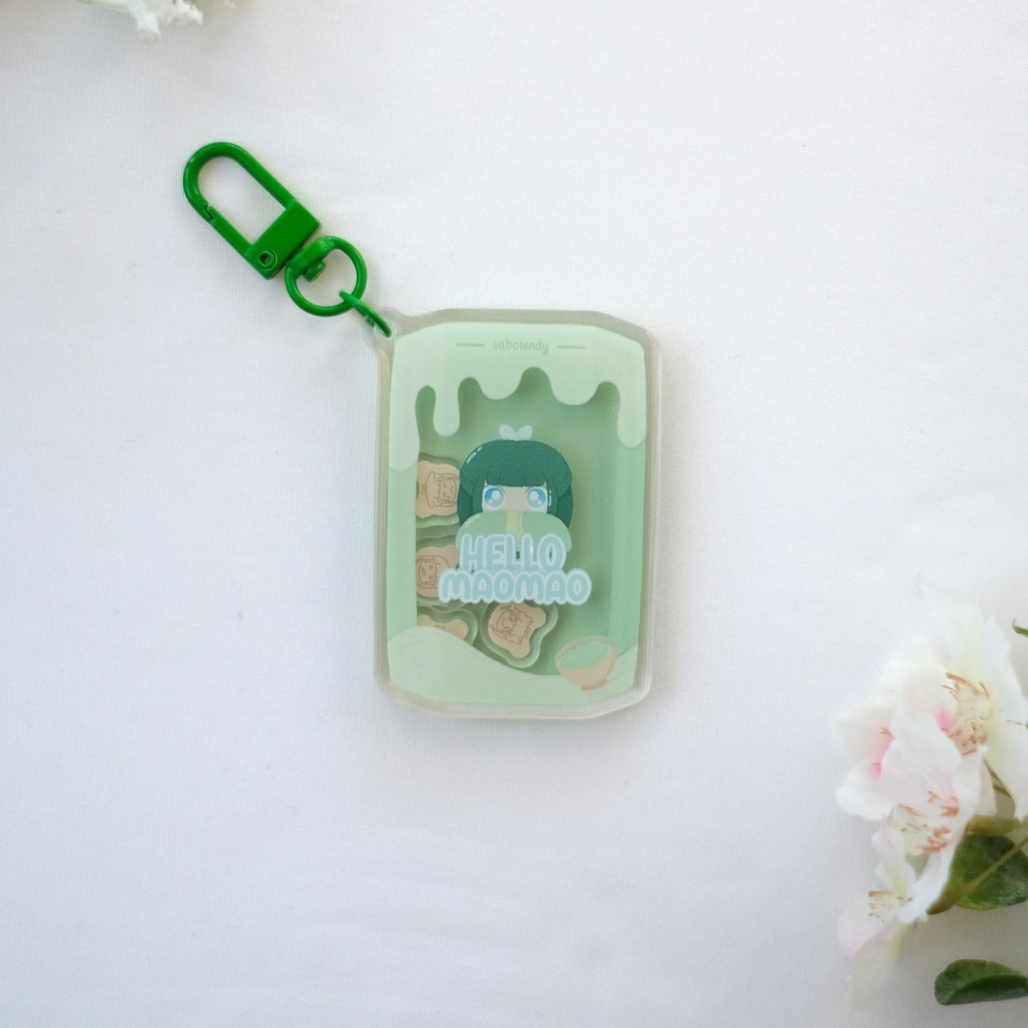 hello series shaker keychains