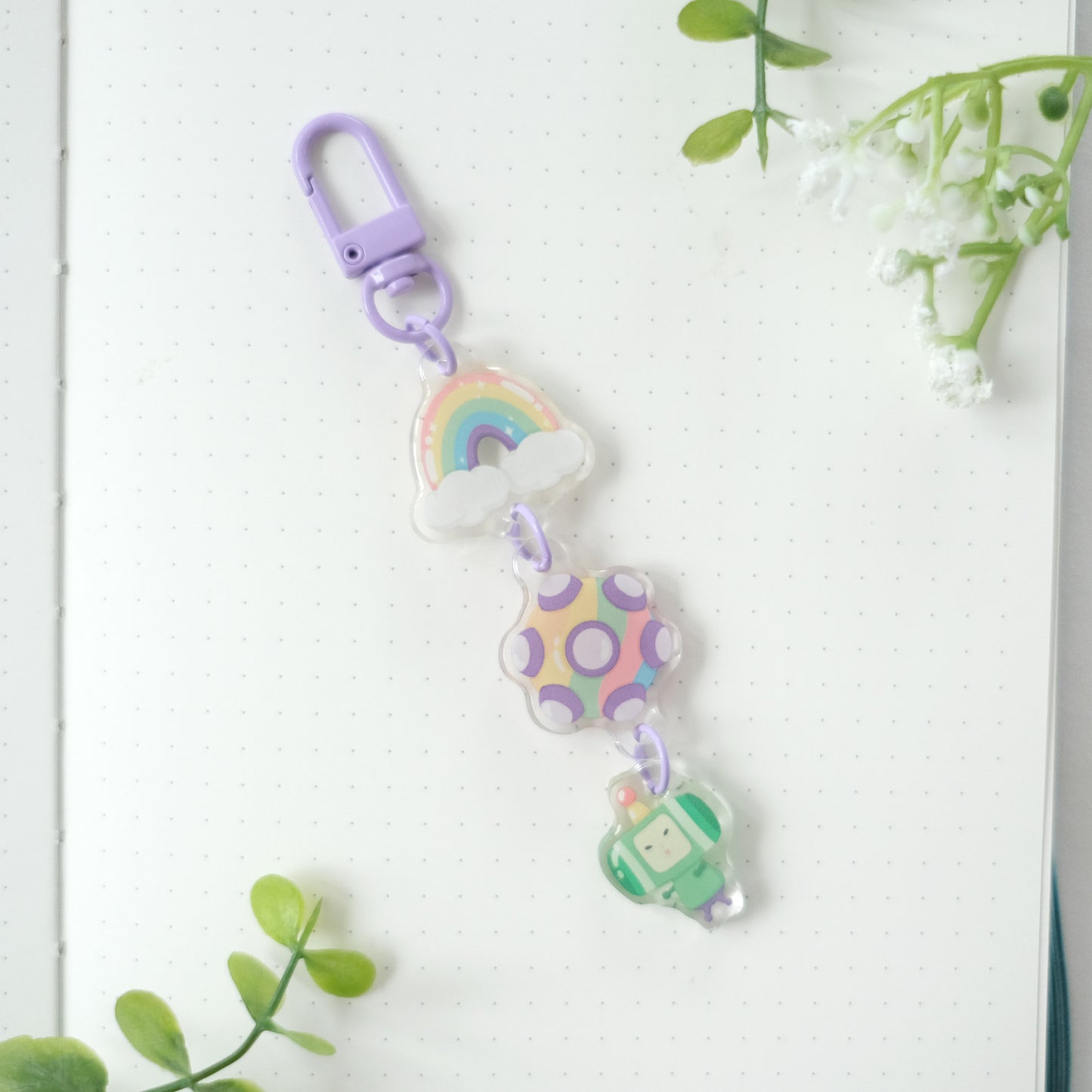 katamari linked keychain