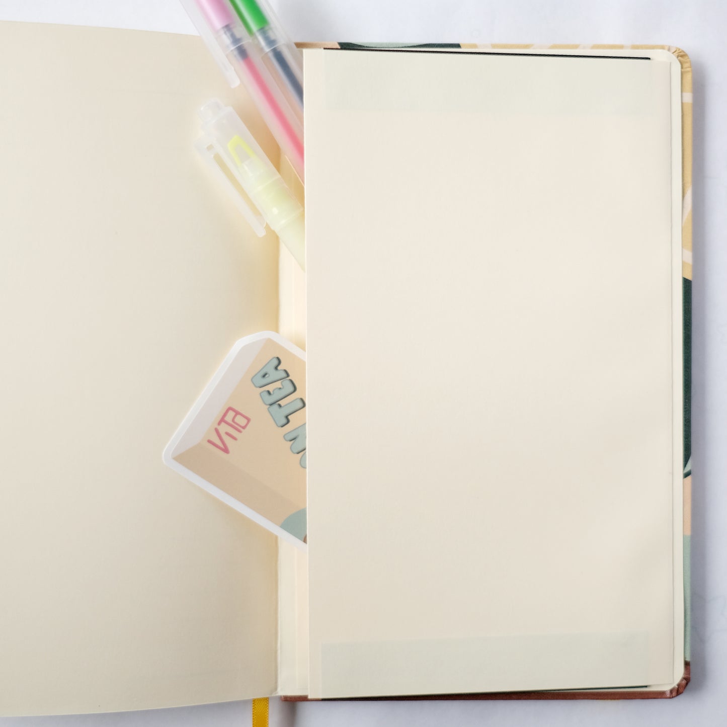 lemon tea leatherette notebook