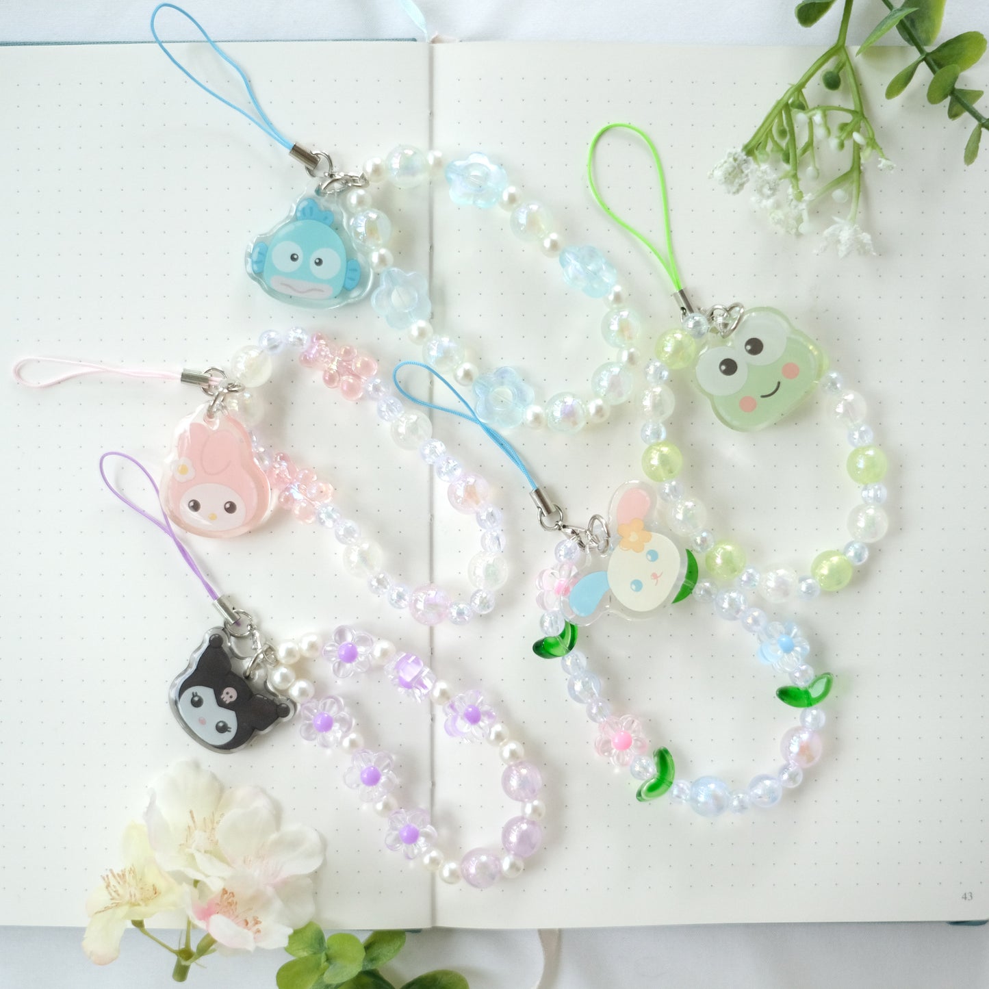 san-bbs beaded phone charm