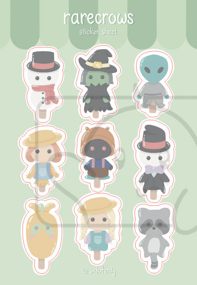 sv rarecrows sticker sheet