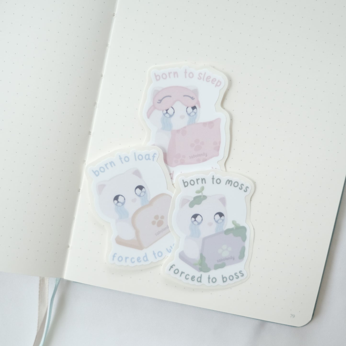 sad corporate cat stickers