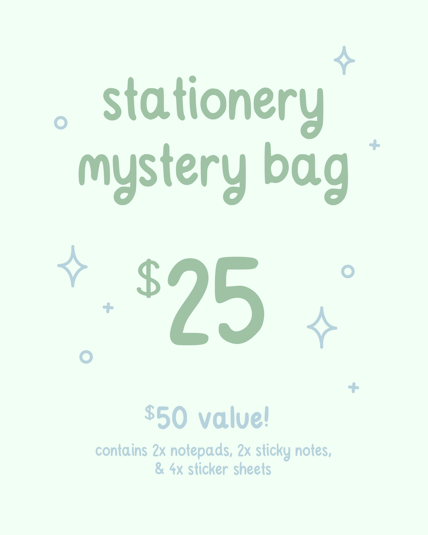 small stationery mystery bag