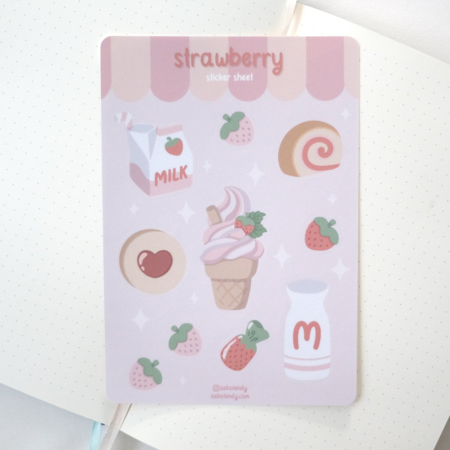 strawberry sticker sheet