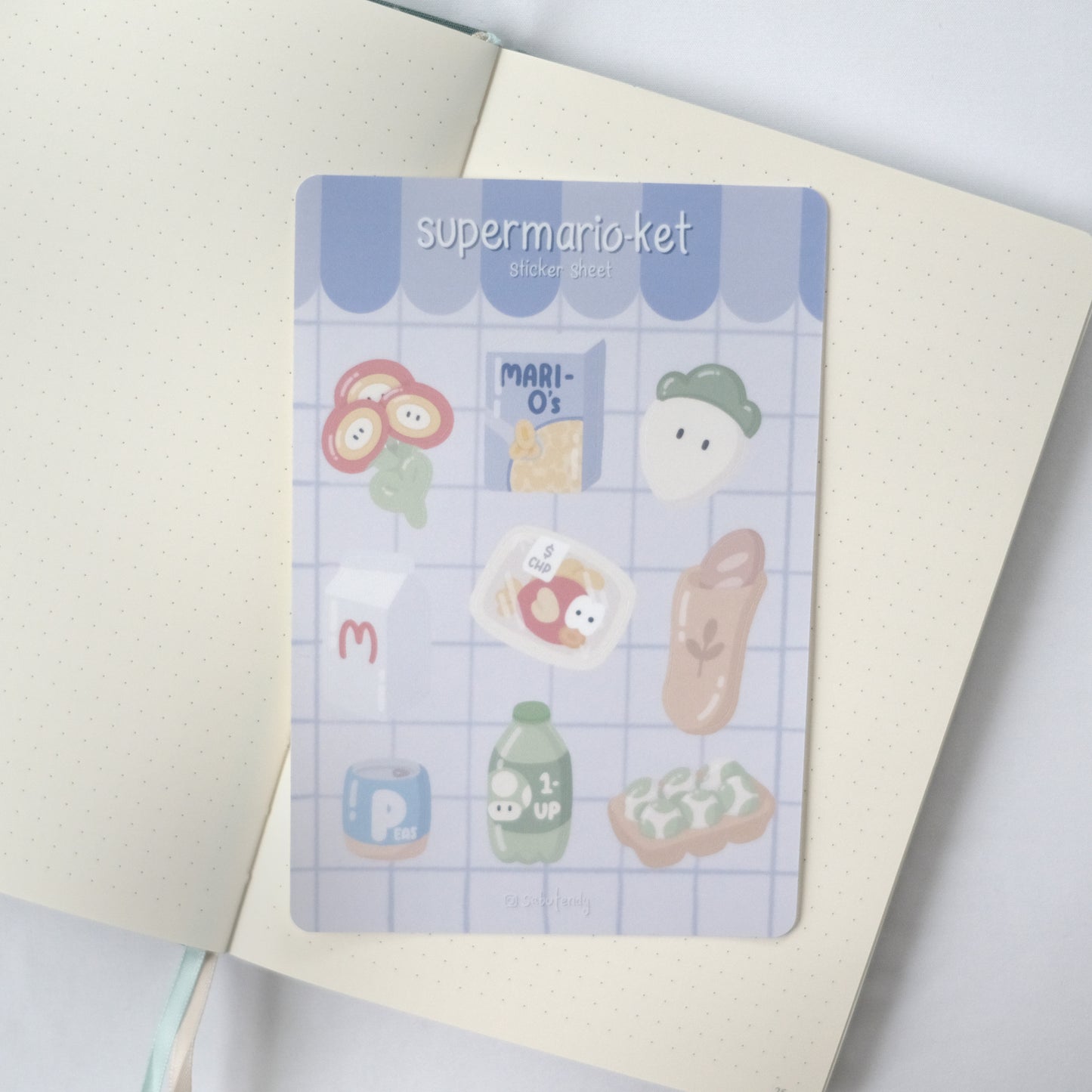 super mario-ket sticker sheet