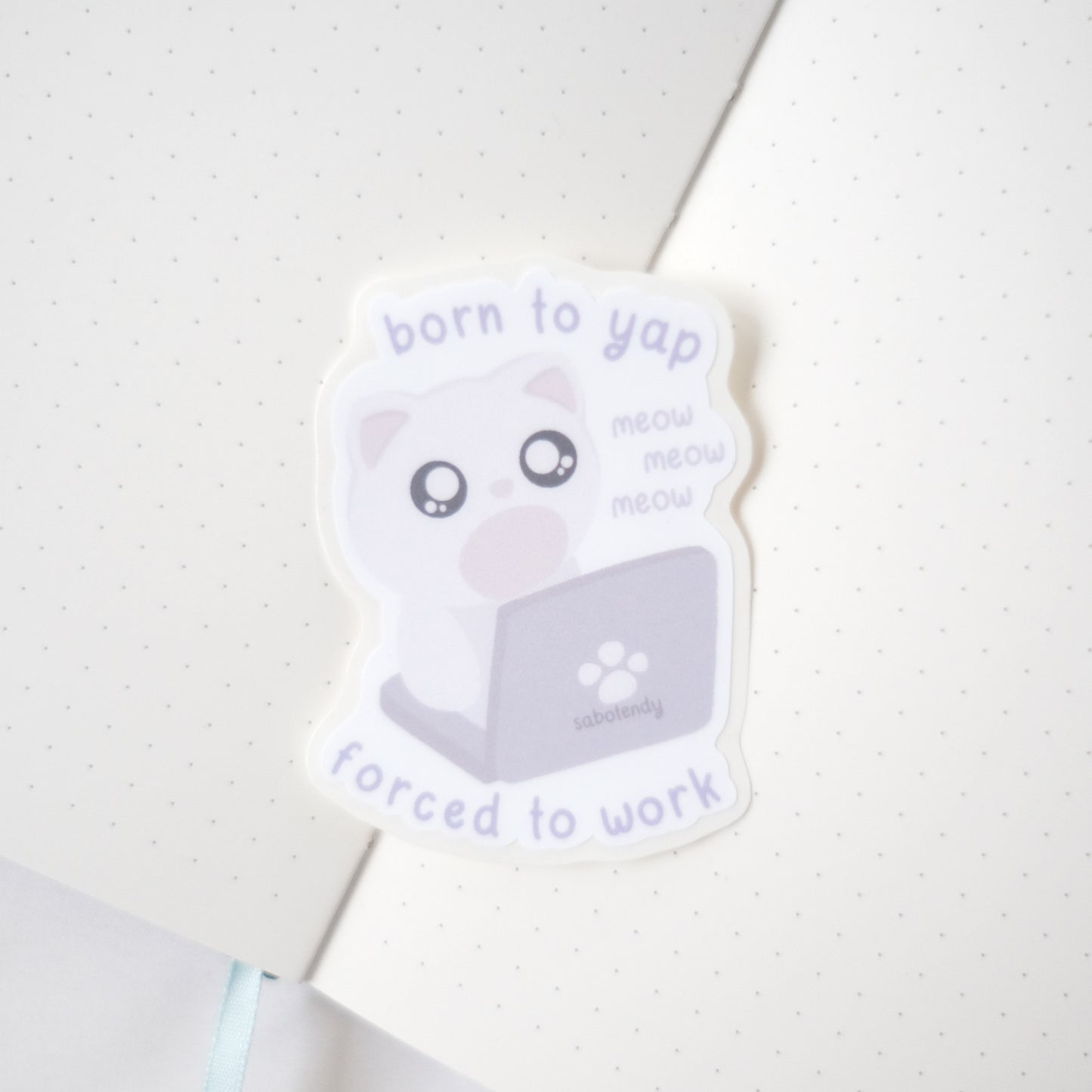 sad corporate cat stickers