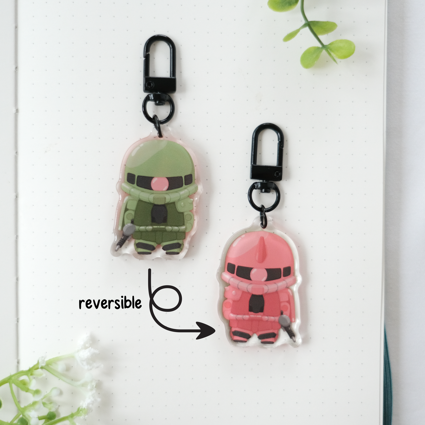 chibi mecha keychain