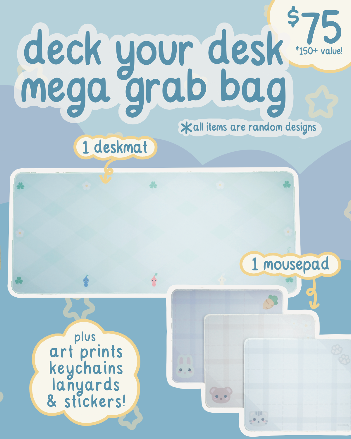 mega grab bag: deck your desk