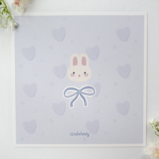 bunny coquette art print