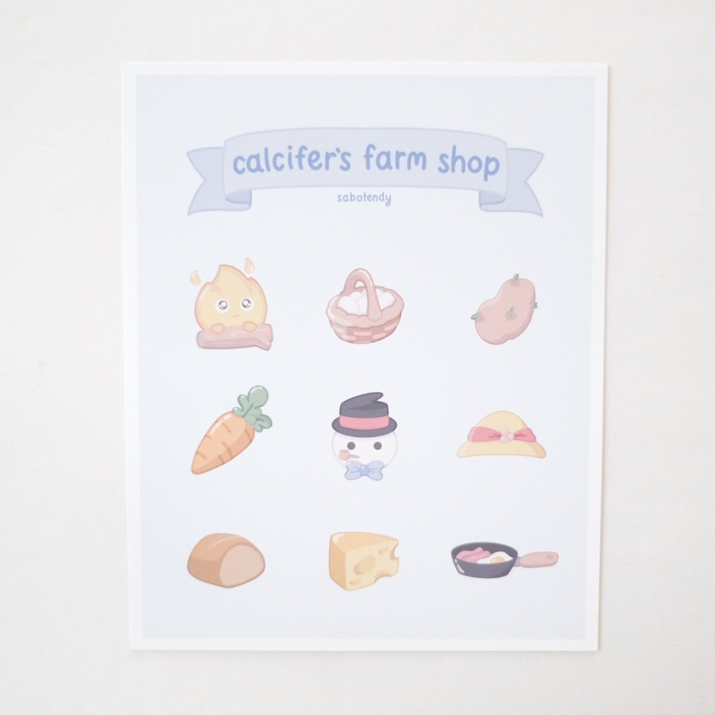 calcifer's farm shop art print