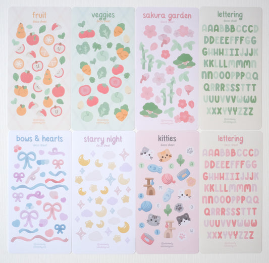 deco sticker sheet