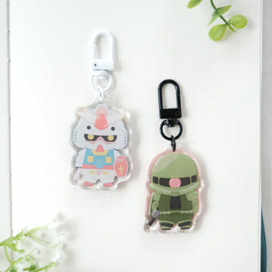 chibi mecha keychain