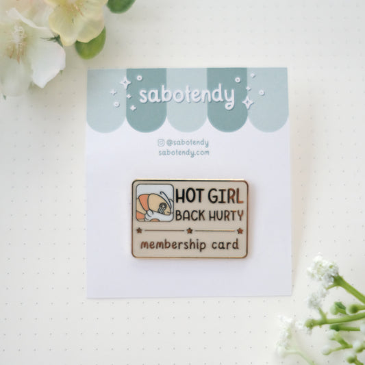 hot girl membership club enamel pin