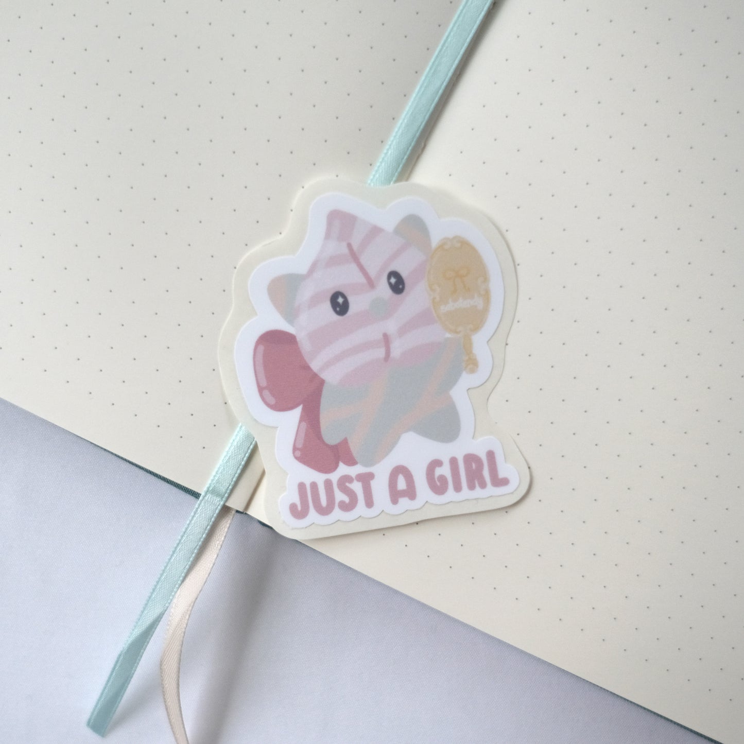 just a girl sticker