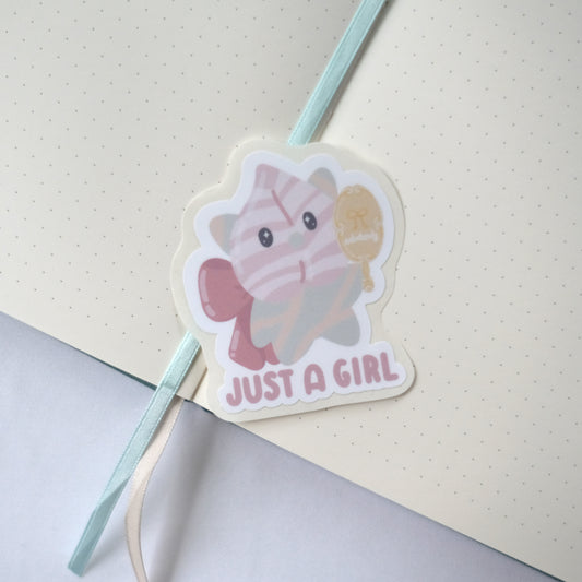 just a girl sticker