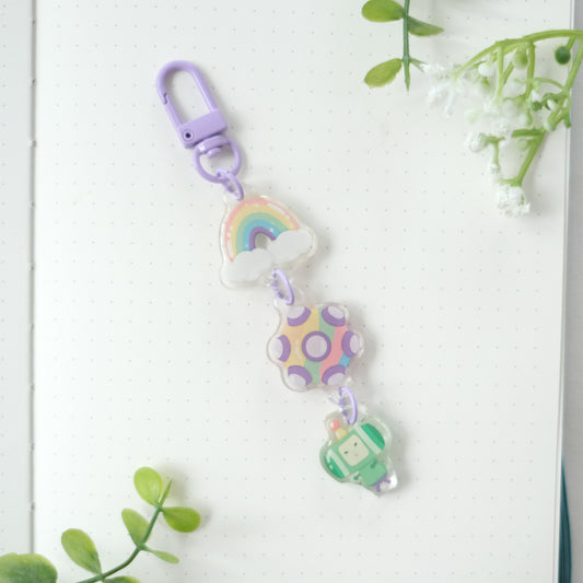 katamari linked keychain