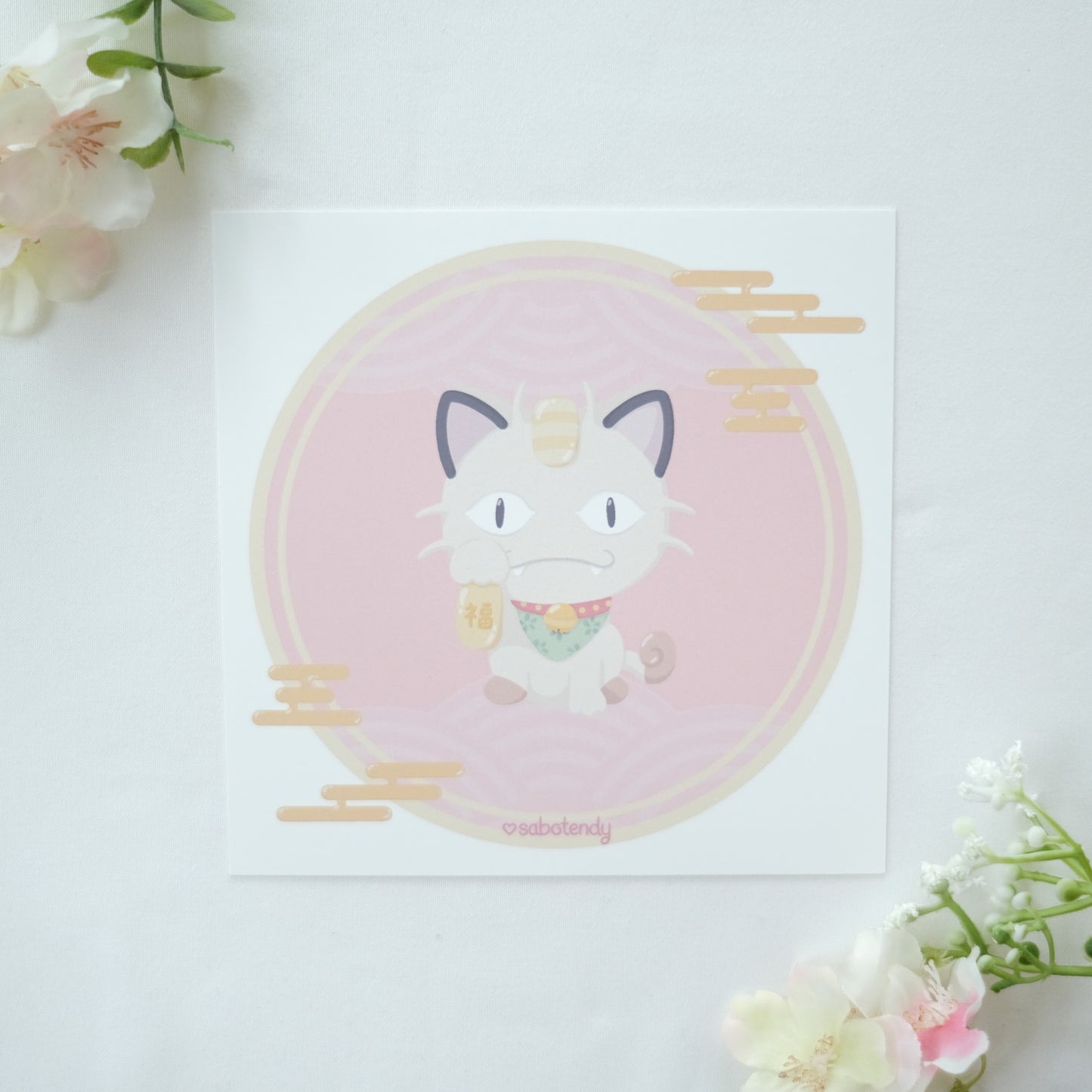 lucky meowth art print