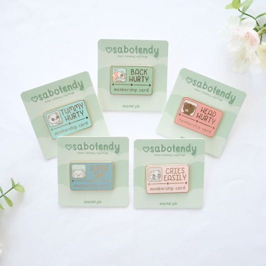 membership club enamel pins