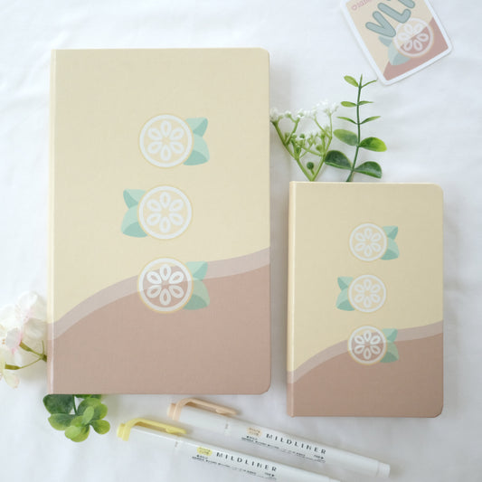 lemon tea leatherette notebook