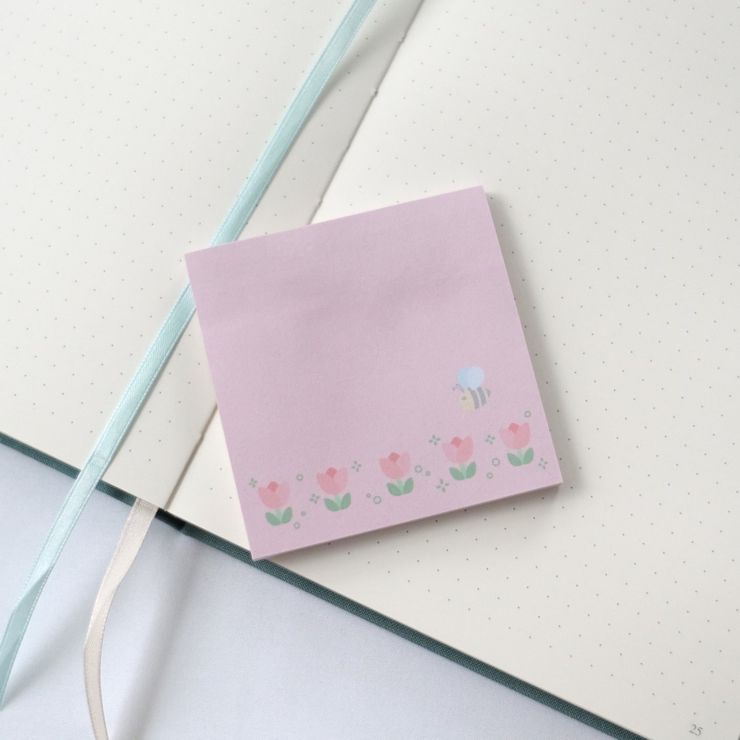 pink tulip sticky notes