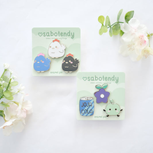 farming valley enamel pin set