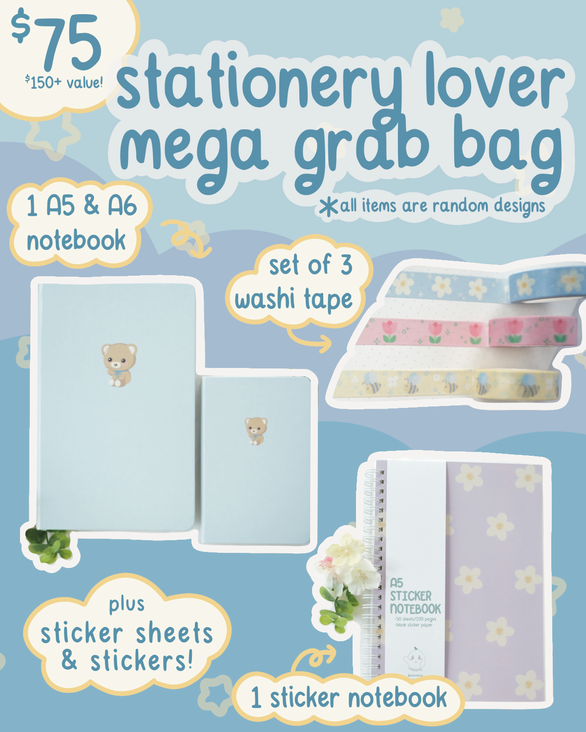 mega grab bag: stationery lover
